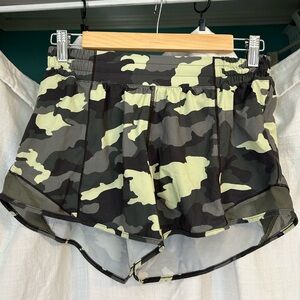 Camouflage LULULEMON athletic shorts size 8 tall